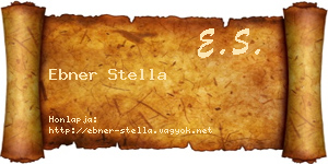 Ebner Stella névjegykártya